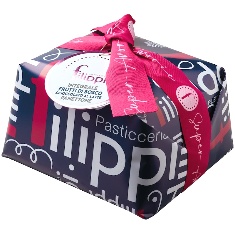 Panettone Integrale con Frutti di Bosco e Cioccolato al Latte (1 kg) Pasticceria Filippi