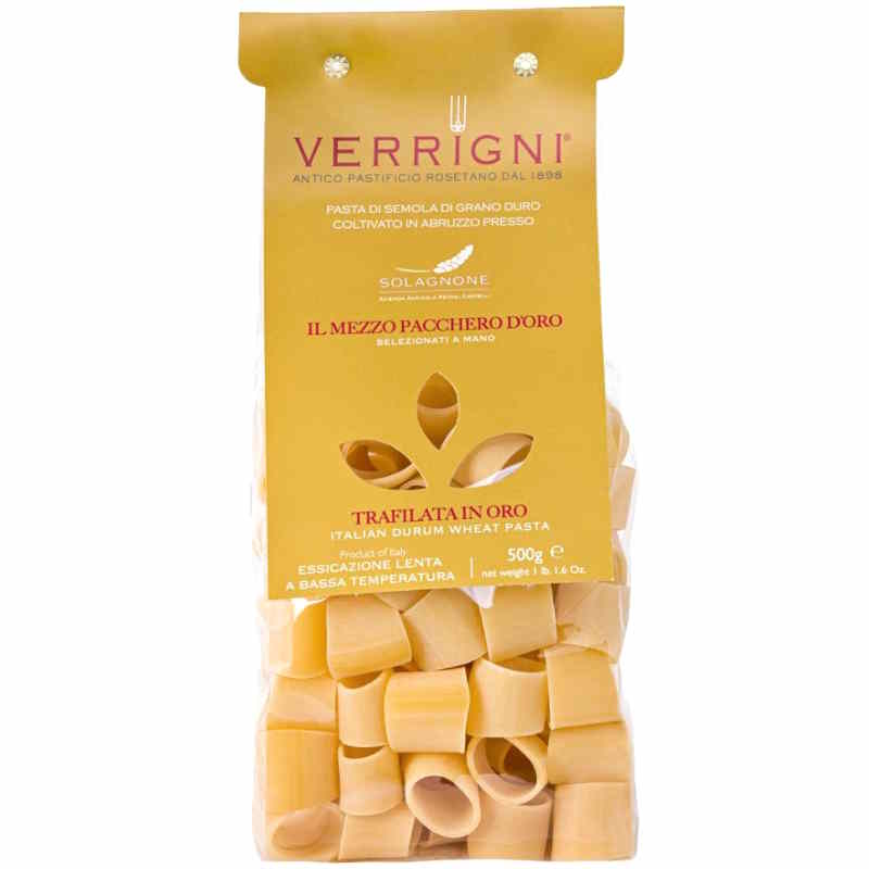 Il Mezzo Pacchero d'Oro Pasta di Semola di Grano Duro (500 gr) Verrigni